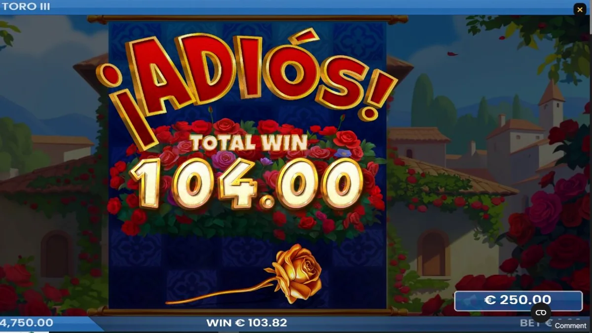 Touro animado em uma vila espanhola vibrante no slot Wild Toro 3