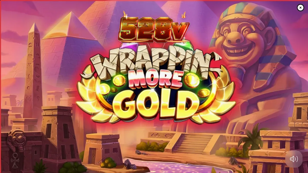 Múmia amigável em um cenário de deserto egípcio no jogo Wrappin’ More Gold